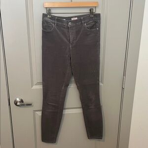 LOFT Women's Gray Corduroy Skinny Jeans